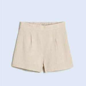Madewell High Rise Clean Pull On Linen Shorts